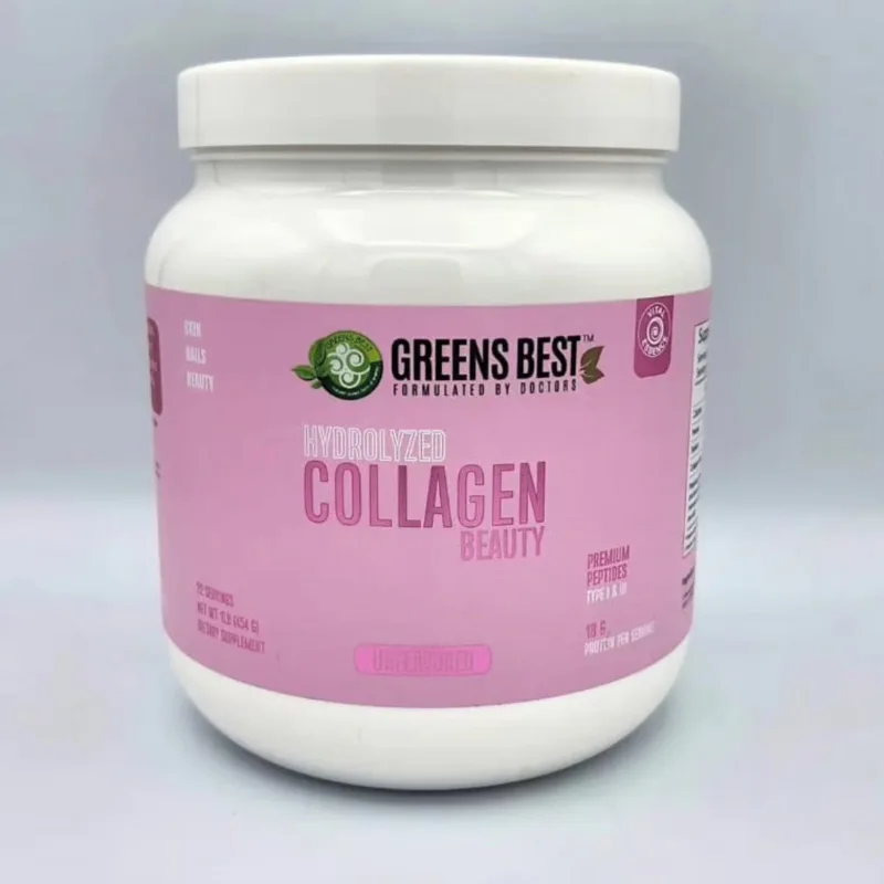 Green best hydrolyzed collagen powder beauty